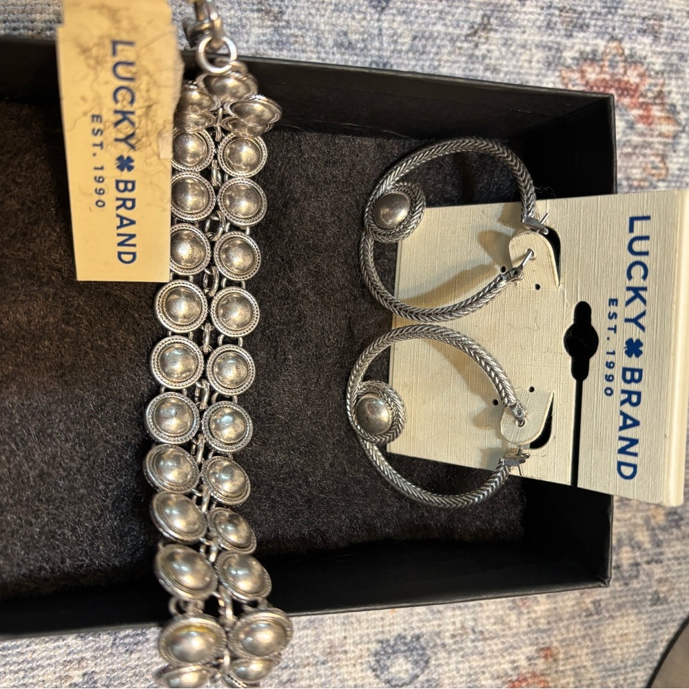 Lucky Brand Silver Double-Strand Bracelet